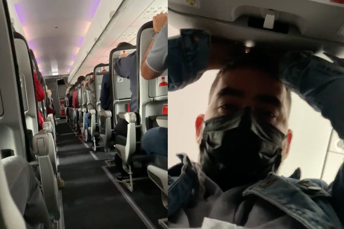 Un pasajero grabó el aterrizaje de emergencia de un avión en Bogotá tras una falla en el avión