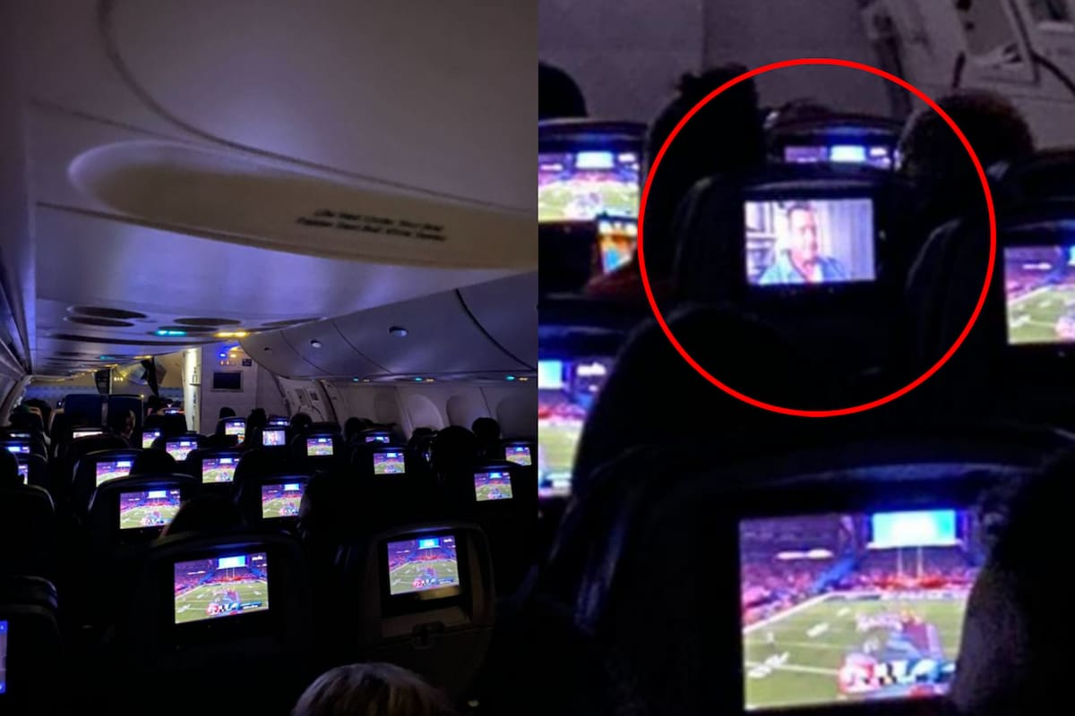 Un pasajero prefirió ver una comedia romántica en lugar del Super Bowl
