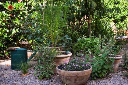 Un patio sin verde puede convertirse en un jardín con encanto