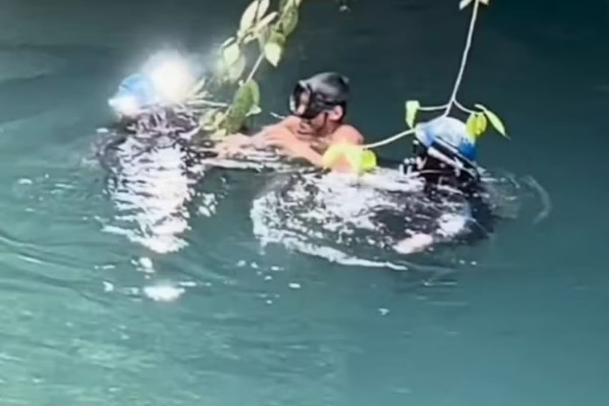 Un pescador fue rescatado tras pasar 15 días atrapado en una bolsa de aire en una cueva inundada