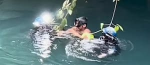 Un pescador fue rescatado tras pasar 15 días atrapado en una bolsa de aire en una cueva inundada