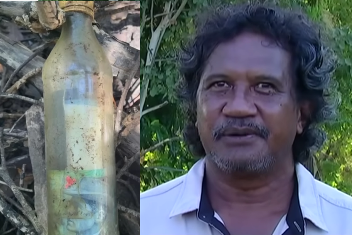 Un pescador se llevó la sorpresa de su vida al descubrir una botella mientras hacía su trabajo