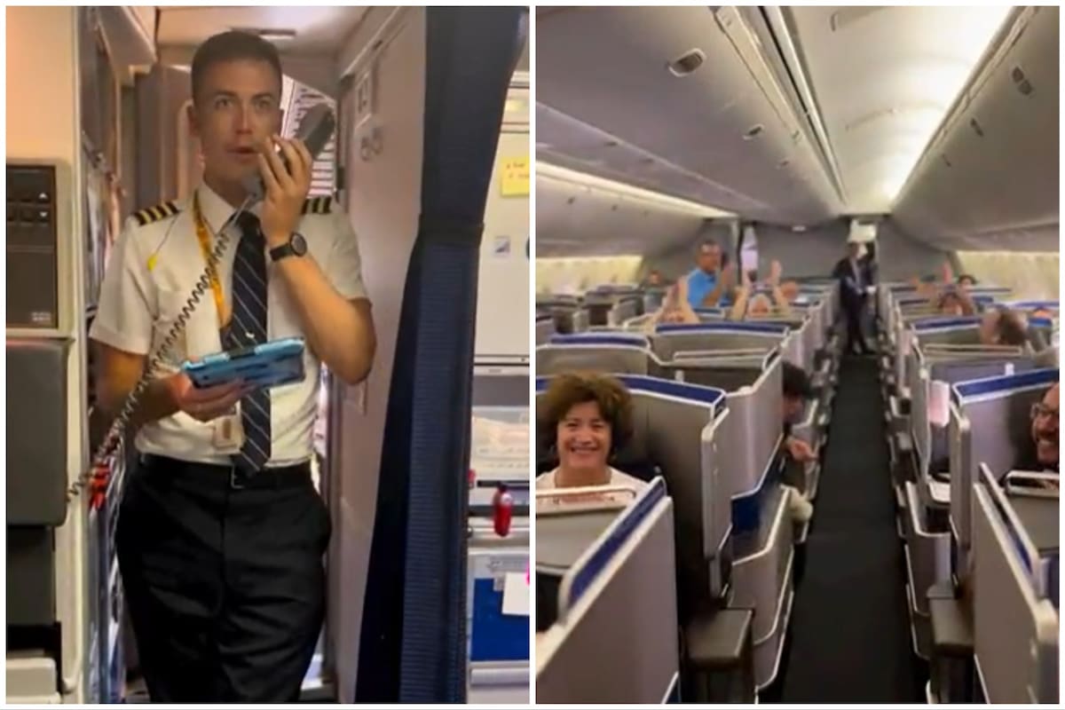 Un piloto de United Airlines compartió un secreto con los pasajeros que viajaban a bordo de un avión con destino a Madrid