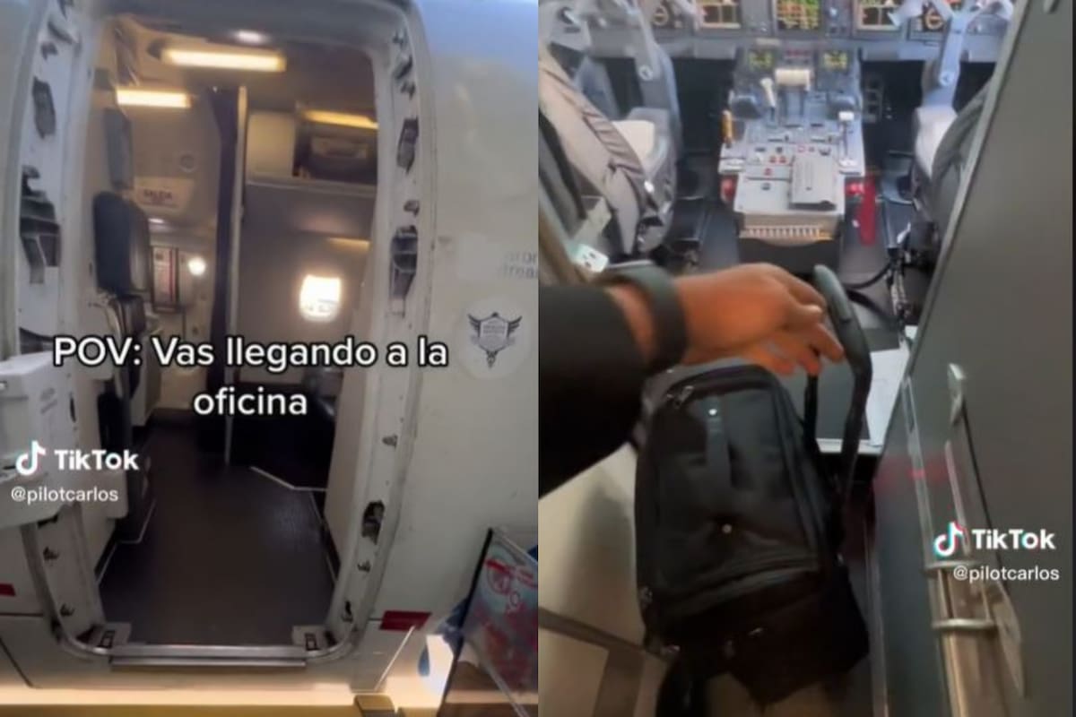 Un piloto mostró como es su “oficina” en el avión