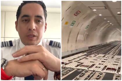Un piloto reveló en TikTok cómo se ve un avión vacío y un dato que nadie se esperaba