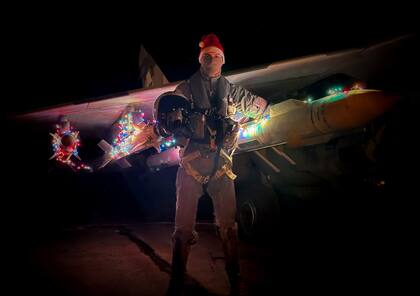 Un piloto ucraniano en Navidad