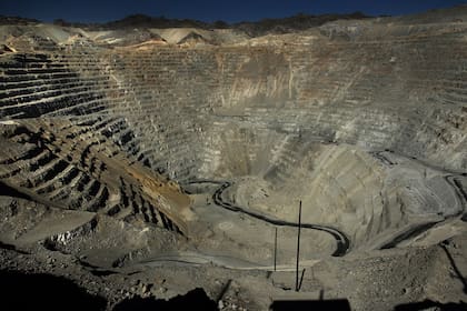 Un Pit abierto del complejo minero Alumbrera que extrae cobre y oro.