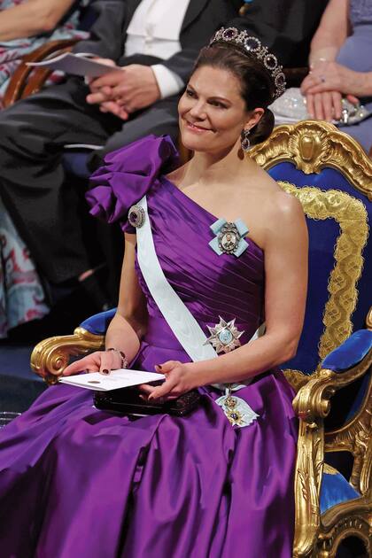 Un plano abierto de Victoria de Suecia, con el impresionante vestido de la diseñadora sueca Camilla Thulin, que ya había usado antes.