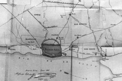 Un plano ampliado muestra el territorio en el que se insertaría el Gran Canal de Circunvalación