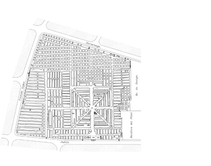 Un plano del Cementerio de Recoleta en la actualidad
