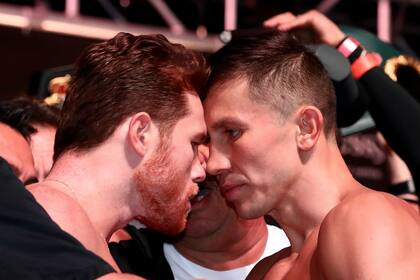 Un poco de show antes del gran choque en Las Vegas: Canelo cara a cara con Golovkin