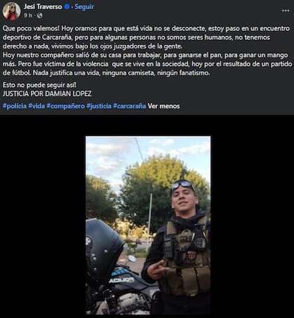 Un policía de Santa Fe está en estado crítico tras ser gravemente herido en un partido de fútbol.