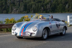 Un Porsche 356 de 1959 durante la competencia
