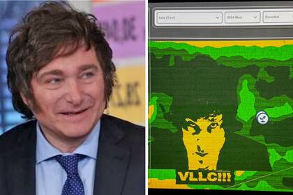 Un productor de Bandera, Santiago del Estero, sembró el rostro de Javier Milei en un lote de maíz