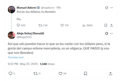 Un productor de Salta también se sumó a la oleada de respuestas
