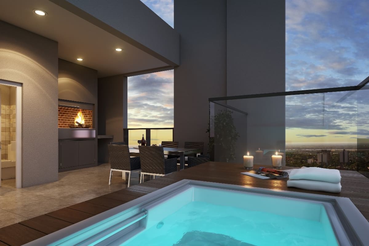 Un proyecto inmobiliario en Paraguay vende terraza privadas con parrilla y jacuzzi sin que el comprador tenga que adquirir una unidad en el edificio