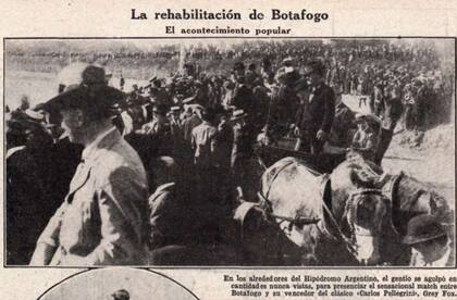 Un recorte periodístico mencionando la carrera