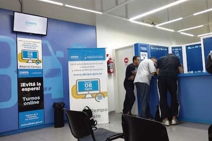 Un registro en Tres de Febrero; la mayoría de los trámites ya se hacen por internet