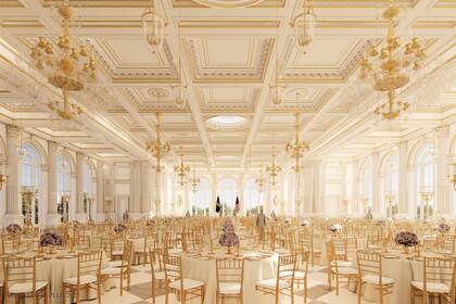 Un render del salón de baile de Trump