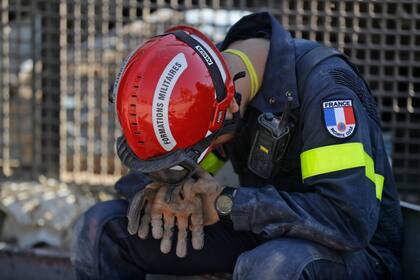 Un rescatista francés en Beirut