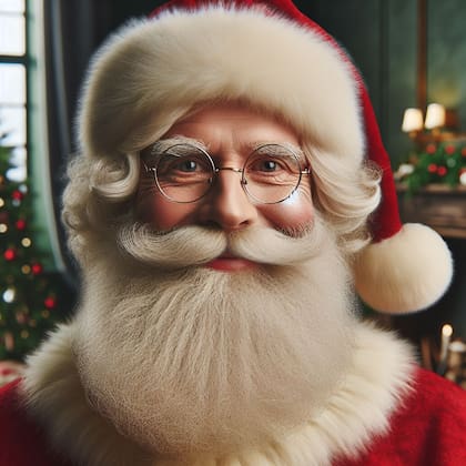 Un retrato de un Papá Noel en la vida real