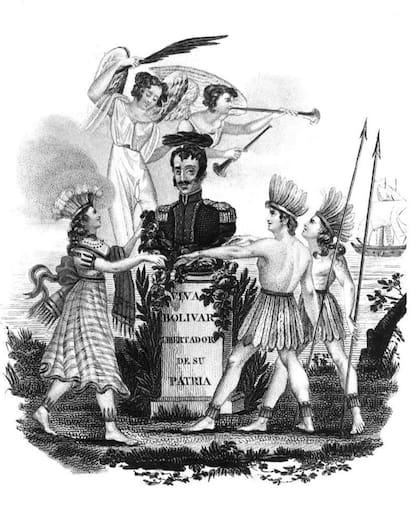 Un retrato del libertador venezolano Simón Bolívar