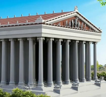 Un rey extranjero construyó el templo monumental en la cosa de Asia Menor