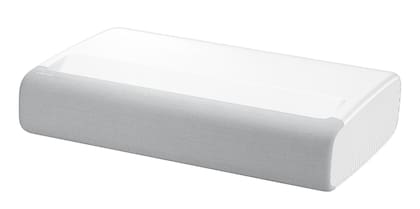Un Samsung LSP9T; el proyector láser tiene parlantes incorporados y funciones convencionales de TV