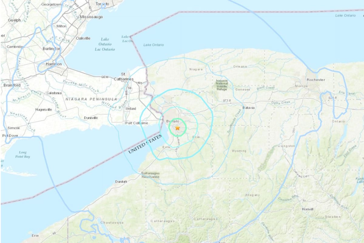 Un sismo de 3,8 grados se registró en Búfalo, Nueva York