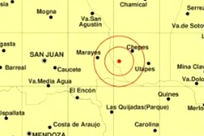 Un sismo de magnitud 5 se registró este sábado por la tarde en la provincia de La Rioja, con epicentro en cercanías de la localidad de Chepes