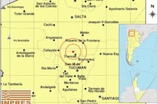 Un terremoto de magnitud 5 sacudió esta madrugada a Tucumán