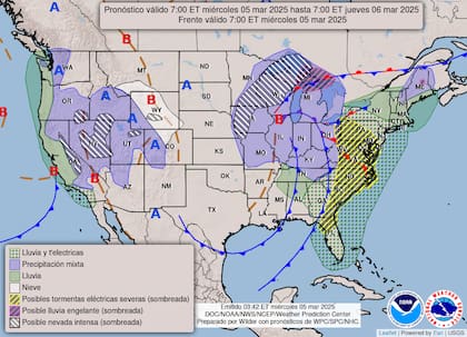 Un sistema de baja presión genera ventiscas con vientos de 65 a 95 km/h y nevadas que reducen la visibilidad en zonas como Iowa y la Península Superior de Michigan
