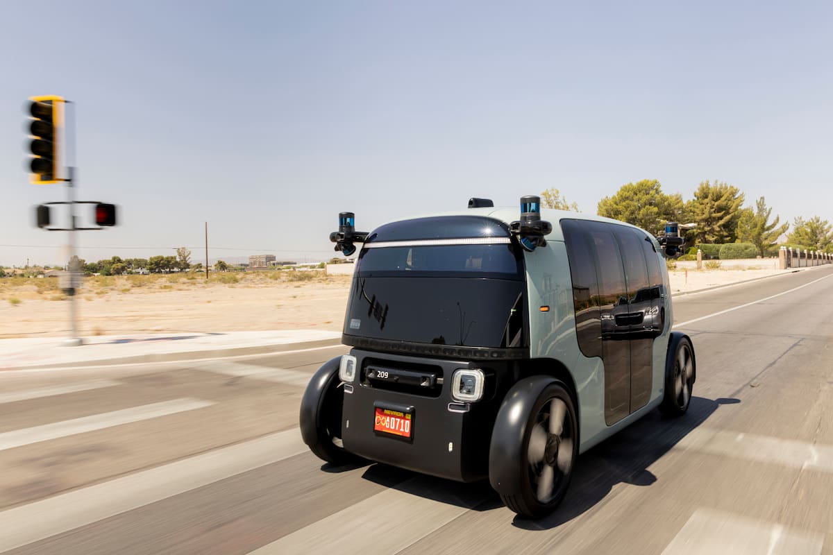 Un taxi autónomo de Zoox, en Las Vegas