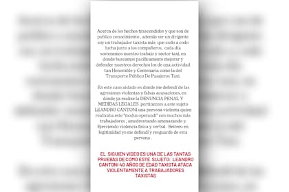 El descargo que Berón hizo en la red social Instagram tras la difusión de las imágenes