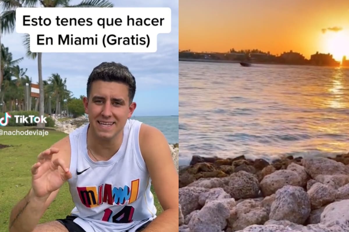 Un tiktoker argentino mostró el mejor lugar de Miami para ver atardeceres