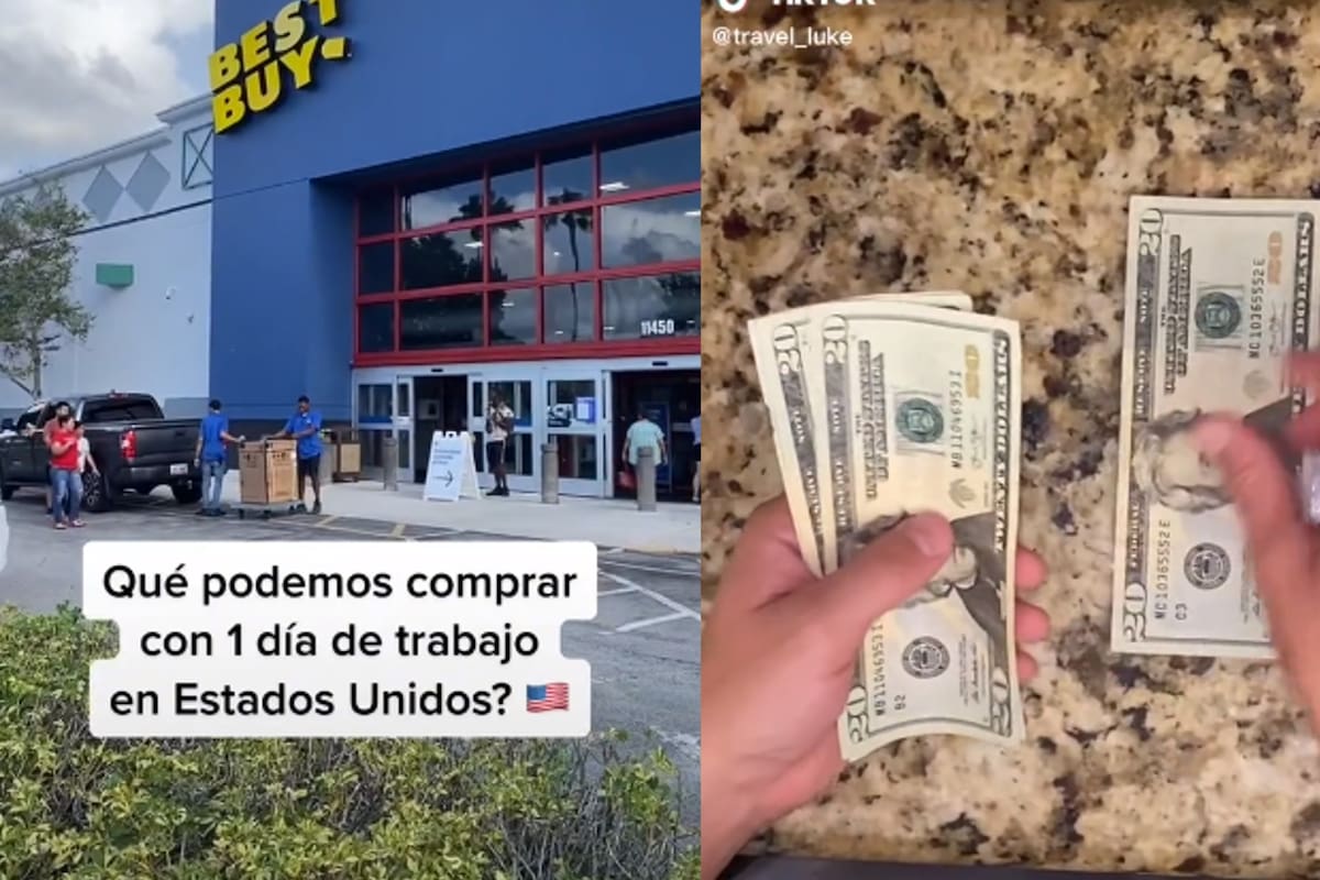 Un tiktoker expuso los precios de los productos que se pueden comprar en Estados Unidos con el salario de un día