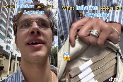 Un tiktoker extranjero quiso evidenciar la inflación en Argentina