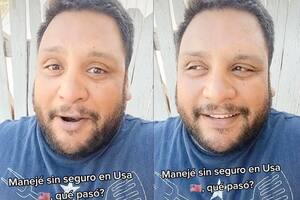 Un tiktoker manejó su vehículo sin seguro en Estados Unidos y esto fue lo que le ocurrió