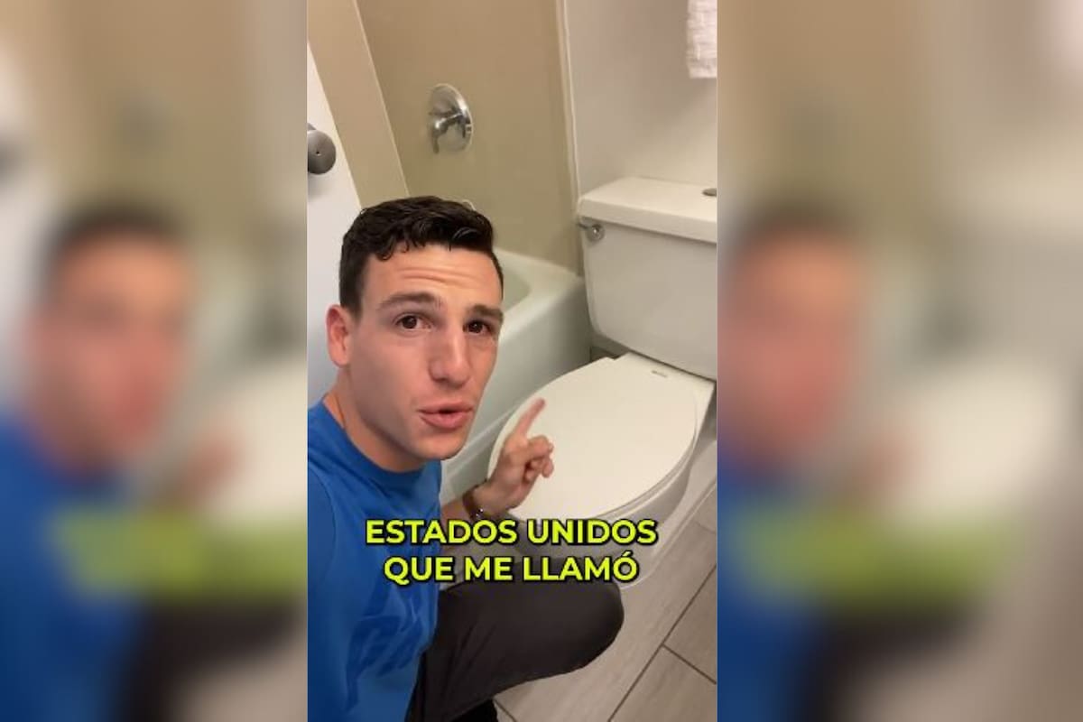 Un tiktoker mostró cómo son los inodoros en EE.UU.
