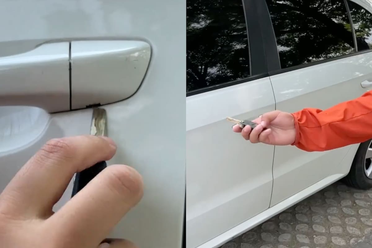 Un tiktoker mostró un método poco conocido para abrir el auto si el control no funciona