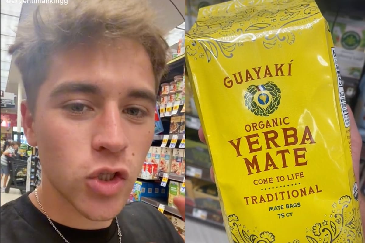 Un tiktoker reveló a cuánto se vende la yerba mate en Estados Unidos e impactó a todos sus seguidores; además, generó un debate