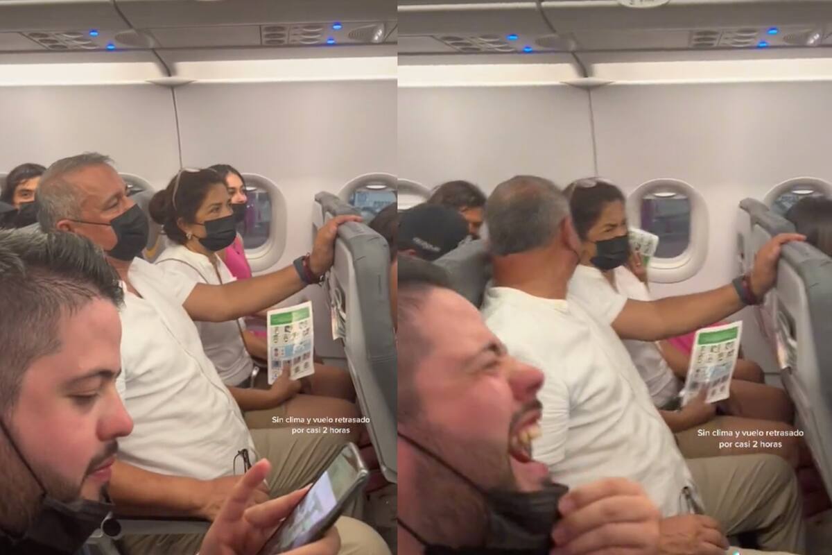 Un tiktoker sacó su ingenio para aligerar el mal humor de los pasajeros por un vuelo retrasado
