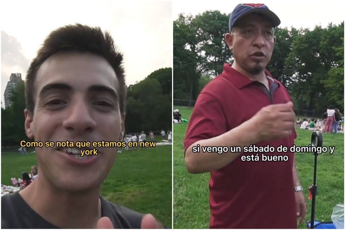 Un tiktoker se sorprendió al escuchar lo que le contó un vendedor de bebidas en el Central Park