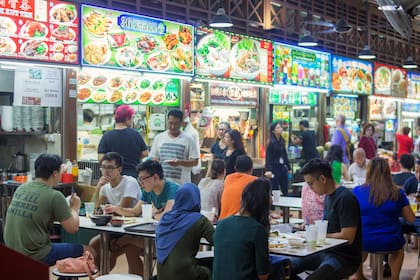 Un típico lugar para ir a comer en Singapur