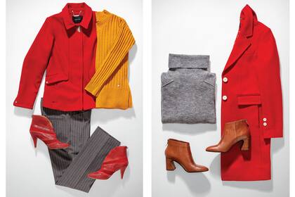 Un toque de color en equilibro con prendas de base neutra