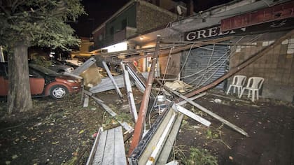 Un tornado causó destrozos en Cesano a 30 km de Roma