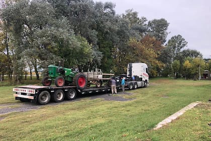 Un tractor que se cargó en Pergamino