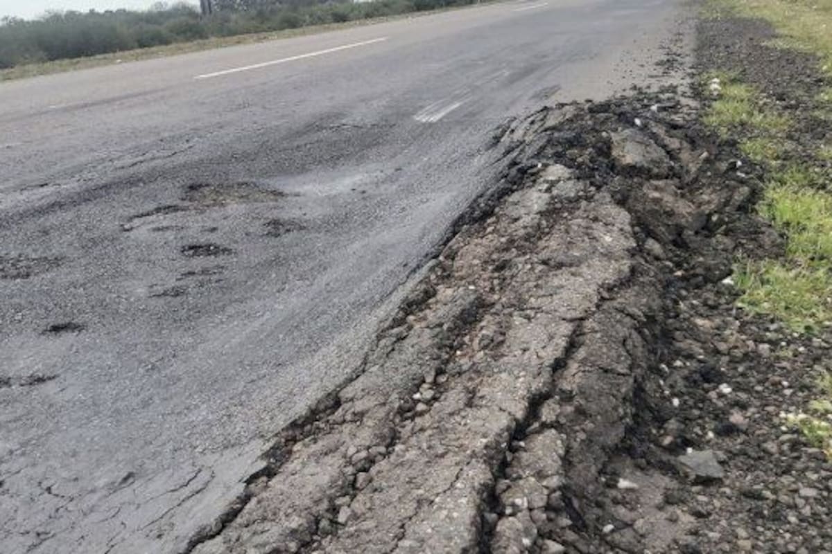 Un tramo de la ruta nacional 11, de Santa Fe al norte