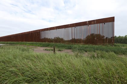 Un tramo del muro fronterizo en Texas