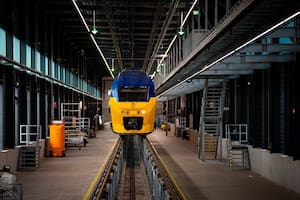 Un tren holandés en el servicio de reparación